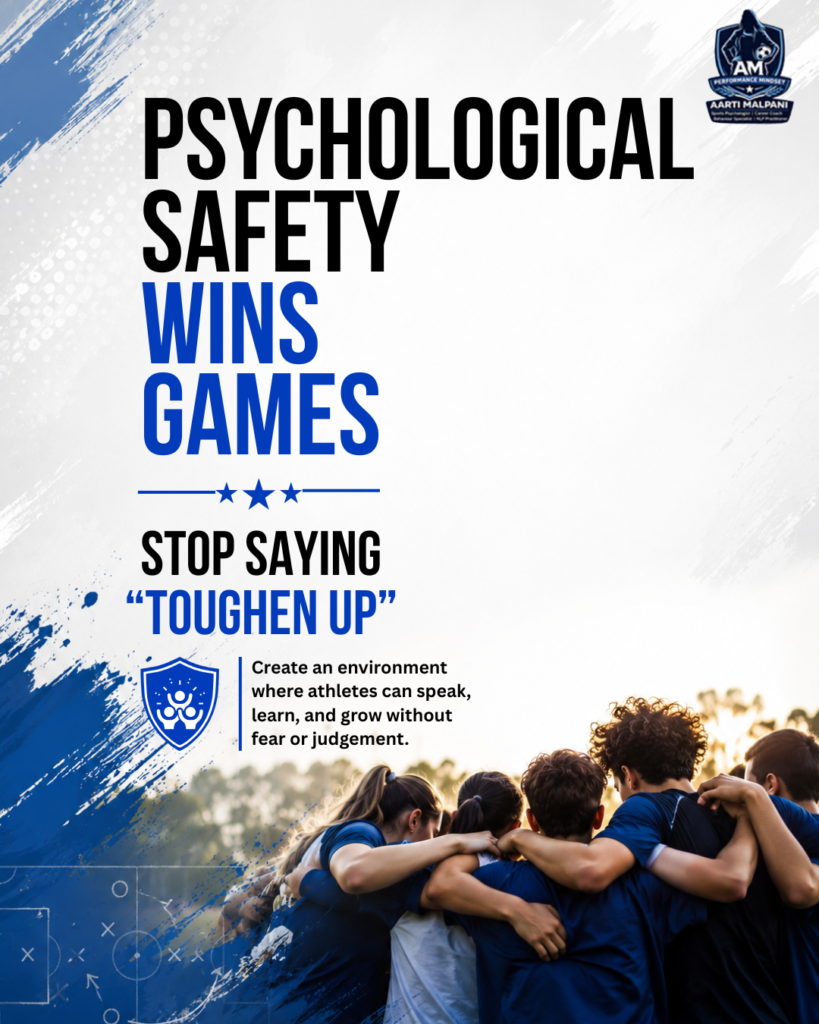 sports psychologist supporting a child athlete before a game